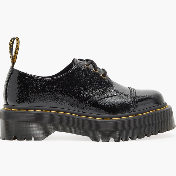 Dr. Martens 1461 TC DISTRESSED PATENT LEATHER PLATFORM SHOES - Picture 4 of 5
